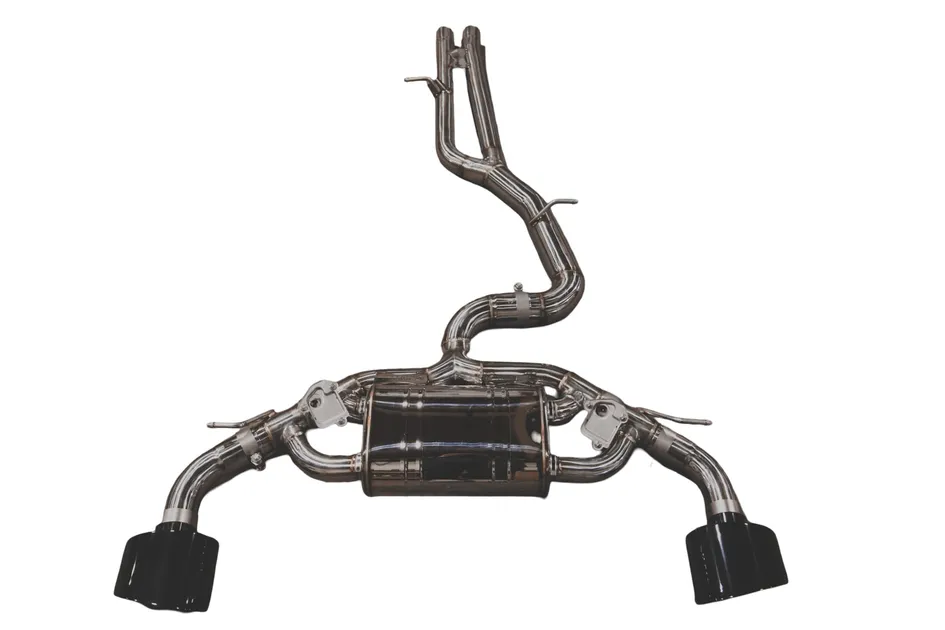 Valvetronic SS Valved Sport Exhaust System For MK3 Audi TTRS - Black Tips
